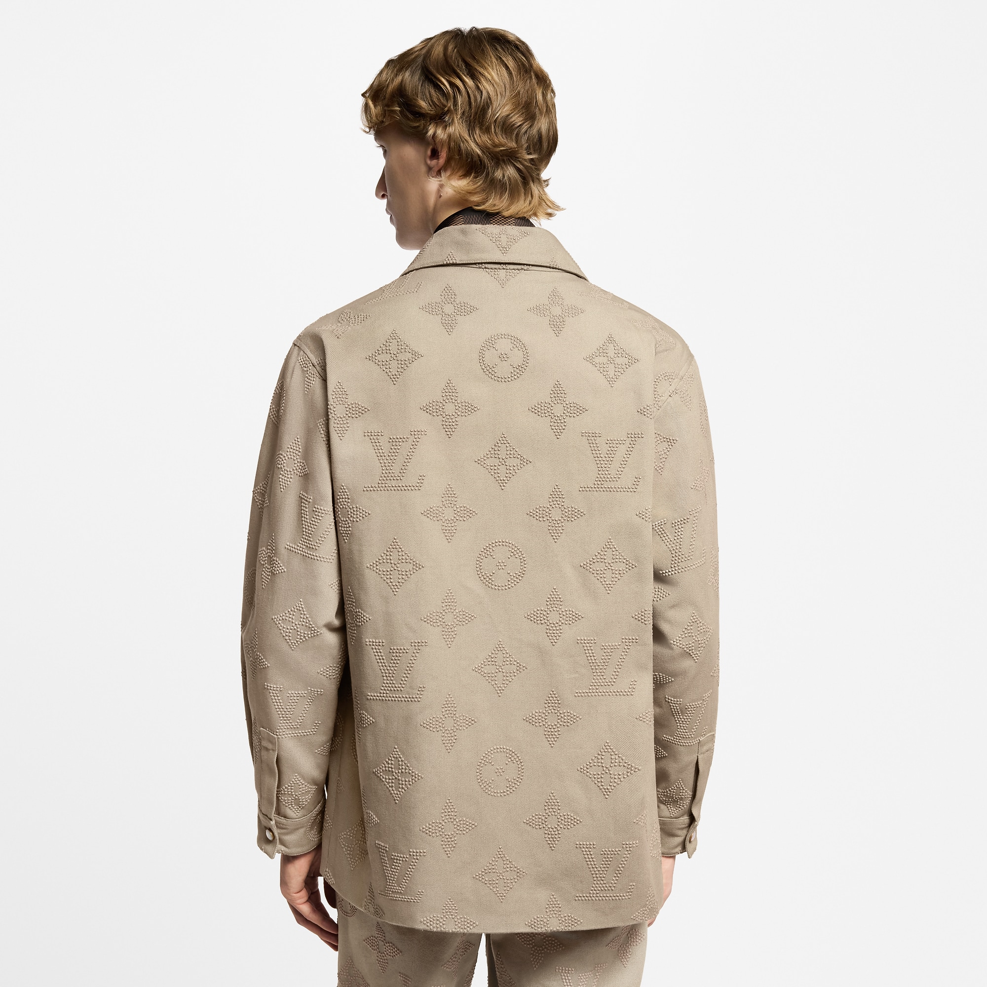 LOUIS VUITTON ベージュ ジャケット 38 LOUIS VUITTON ベージュ ジャケット 38 Monogram Zippered Blouson
